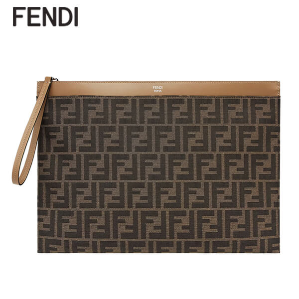 【5/18限定！2人に1人が当選★エントリーで最大100％ポイントバック】 フェンディ FENDI メンズ クラッチバッグ 7N0134 AFBV ブラウン系..