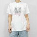 ガニー GANNI レディース Tシャツ T4060 3575 BRIGHT WHITE ホワイト 151 半袖 カットソー クルーネック ロゴ プリント 【2025春夏新作】