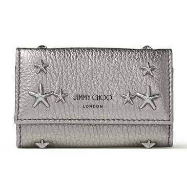 【ポイント5倍】 ジミーチュウ/JIMMY CHOO ユニセックス キーケース NEPTUNE UUR (GUNMETAL/DARK SILVER/ガンメタル/ダークシルバー) 6連/小物/スタースタッズ/プレゼント/誕生日/パーティー/バレンタイン/父の日/クリスマス/メンズ/男女兼用