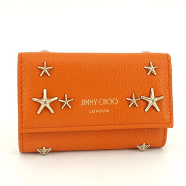 【ポイント5倍】【2022春夏新作】 ジミーチュウ/JIMMY CHOO ユニセックス キーケース NEPTUNE UUF (AMBER ORANGE) ネプチューン/6連/小物/スタースタッズ/プレゼント/誕生日/パーティー/バレンタイン/父の日/クリスマス/メンズ/男女兼用