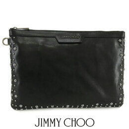 【2018-19秋冬新作】ジミーチュウ/JIMMYCHOOメンズクラッチバッグDEREKEQP(BLACK/ブラック)デリック/パール/スタッズ/メタルロゴ/バッグ/プレゼント/誕生日/クリスマス/ブラック金具