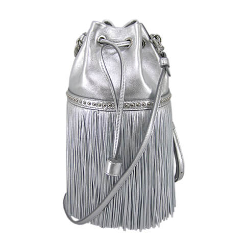 ジェイアンドエムデヴィッドソン/J&M DAVIDSON レディース ショルダーバッグ FRINGE CARNIVAL MINI LMNC 1XX MCNP XXX (SILVER/110S) シルバー/フリンジ カーニバル ミニ/巾着/ドローストリングス/小物/1855N/1856N 7330/LMDC/SL