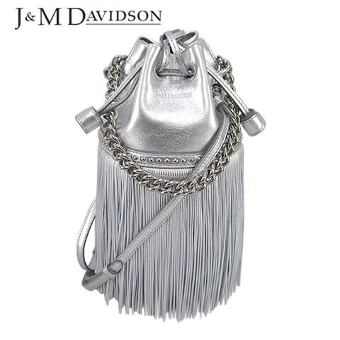 ジェイアンドエムデヴィッドソン/J&M DAVIDSON レディース ショルダーバッグ FRINGE CARNIVAL MINI LMNC 1XX MCNP XXX (SILVER/110S) シルバー/フリンジ カーニバル ミニ/巾着/ドローストリングス/小物/1855N/1856N 7330/LMDC/SL