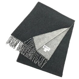 【2018-19秋冬新作】ジョンストンズ/Johnstonsメンズカシミア100%WフェイスマフラーWA000020RU5915(CHARCOAL/GREY)ユニセックス/無地/ダブルフェイス/リバーシブル/WA20