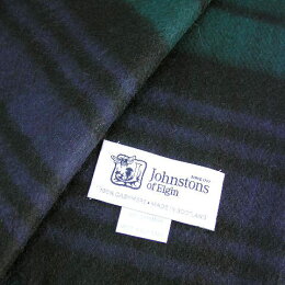 【2019-20秋冬新作】ジョンストンズ/Johnstonsメンズカシミア100%マフラーWA000016KU0317(BLACKWATCH)ブラックウォッチ/チェック柄/WA16/カシミヤ/ユニセックス/WA000056/WA56/小物