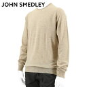 ジョンスメドレー JOHN SMEDLEY メンズ ニット LUNDY ソフトフォーン SOFT FAWN LUNDY PULLOVER CN LS ランディ クルーネック 長袖 STANDARD FIT スタンダード フィット ハイゲージ メランジ メランジェ 【プレミアムSTOCK-2223AW】