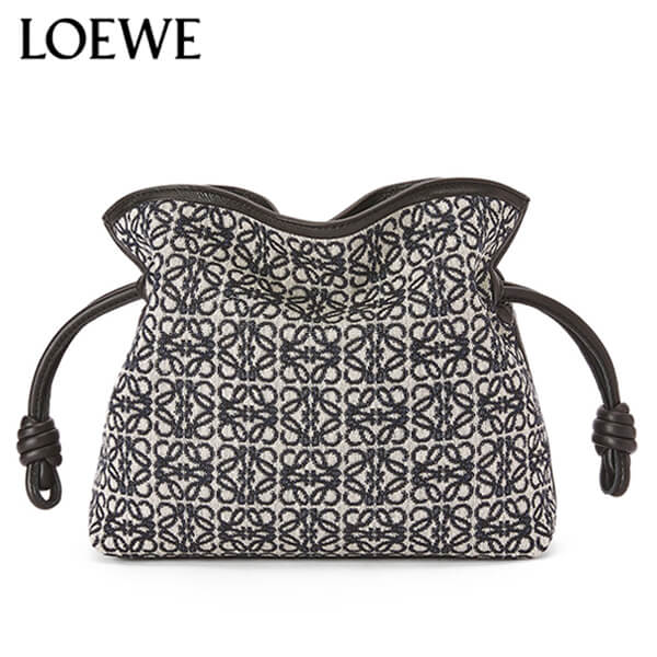 ロエベ LOEWE レディース ショルダーバッグ FLAMENCO CL ANAGRAM MINI BAG A411FC2X38 NAVY BLACK 5938 フラメンコ クラッチ ミニ クラッチバッグ ショルダーバッグ ドローストリング 巾着 クロスボディ 2way 2ウェイ アナグラムジャカード 小物 【2022-23秋冬】のサムネイル