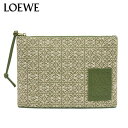 ロエベ LOEWE レディース クラッチバッグ C604C63X01 GREEN AVOCADO GREEN 4364 オブロング ポーチ アナグラム 総柄 ジャガード ジャカード 小物 ポーチ プレゼント 誕生日 クリスマス 母の日