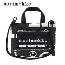 マリメッコ marimekko レディース ショルダーバッグ FUNNY CROSS POCKET MARIMERKKI 092210 BLACK WHITE ブラック ホワイト 992 ファニー クロス ポケット マリメルキ ポシェット ミニバッグ バッグ 小物 総柄 ユニセックス 男女兼用