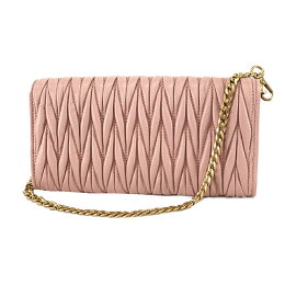 【2018-19秋冬新作】ミュウミュウ/MIUMIUレディースショルダーウォレットMATELASSE5DH002N88(ピンク/ORCHIDEA:F0615)miumiu/MATELASSE/マトラッセ/マテラッセ
