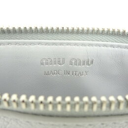 【2022春夏新作】ミュウミュウ/MIUMIUレディースフラグメントケースMADRASPEARL5MB0062F3R(FIORDALISO/F0591)miumiu/マドラスパール/リボン/ボウ/コイン&カードケース/カードホルダー/カード入れ/小物/プレゼント/誕生日/シルバー金具