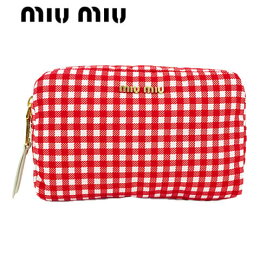 GW中も休まず発送!!【2022春夏新作】ミュウミュウ/MIUMIUレディースポーチFAILLEVICHY5ND4582B4L(ROSSO/BIANCO/F0976)レッド/ホワイト/miumiu/ファイユヴィシー/ギンガムチェック/総柄/小物/プレゼント/誕生日/パーティー/クリスマス