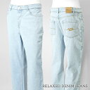 メゾンキツネ MAISON KITSUNE メンズ ジーンズ RELAXED DENIM JEANS OM01105 WD4009 LIGHT WASH ウォッシュブルー 0203 リラックス デニム ジーンズ RELAXED FIT リラックスフィット ウォッシュ PROFILE FOX プロフィールフォックス ロゴ 刺繍 刺しゅう 【2025春夏新作】