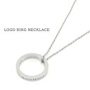 メゾンマルジェラ Maison Margiela レディース ネックレス LOGO RING NECKLACE SM1UU0035 SV0158 シルバー 951 ロゴ リング ネックレス アクセサリー チェーン ペンダント シルバー925 小物 プレゼント 誕生日 クリスマス ユニセックス 男女兼用