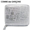 コム デ ギャルソン 二つ折り財布 レディース 訳あり コムデギャルソン COMME des GARCONS ユニセックス 2つ折り財布 SA2100EG SILVER シルバー エンボス ウォレット サイフ 折財布 ラウンドファスナー ラウンドジップ 小物 誕生日 クリスマス 男女兼用 メンズ レディース 240108