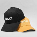リプレイ REPLAY メンズ レディース キャップ AX4161 A0113 ブラック 098 イエロー 0403 ベースボールキャップ CAP 野球帽 帽子 小物 刺繍 刺しゅう ワンポイント ロゴ プレゼント 誕生日 クリスマス バレンタイン 父の日 【2025春夏新作】