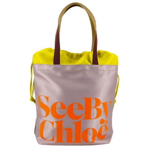 【ポイント5倍】【2022-23秋冬新作】 シーバイクロエ/See By Chloe レディース トートバッグ ESSENTIAL TO SMALL TEXTILE TOTE CHS22SSB59B29 (CREAMY LILAC/51H) トート/小物/バッグ/ドローストリング/巾着/A4サイズ収納可能/プレゼント/誕生日/クリスマス