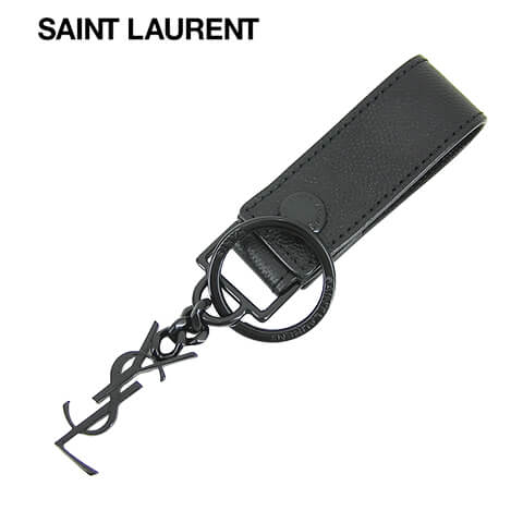 【2022春夏新作】 サンローラン/SAINT LAURENT ユニセックス キーホルダー 518323 BTY0U (ブラック/1000) キーチャーム/小物/プレゼント/誕生日/パーティー/バレンタイン/父の日/クリスマス/メンズ/レディース/男女兼用