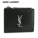 サンローラン SAINT LAURENT メンズ レディース 2つ折り財布 575726 0SX0E BLACK 1000 ブラック 折財布 ウォレット サイフ カードホルダー付き カサンドラロゴ 小物 プレゼント 誕生日 パーティー バレンタイン 父の日 クリスマス