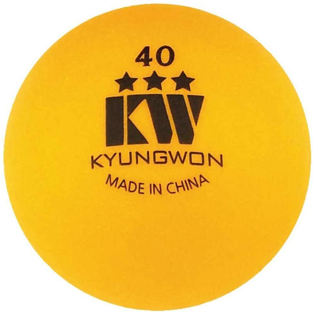 【アウトレットSALE】【送料無料】 KYUNGWON キョウォン 卓球 ボール スリースター ABS 40mm 1ダース トレーニングボ…