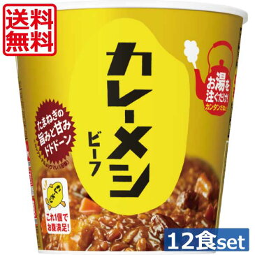 送料無料 日清食品 カレーメシビーフ 107g×2箱 【12個】