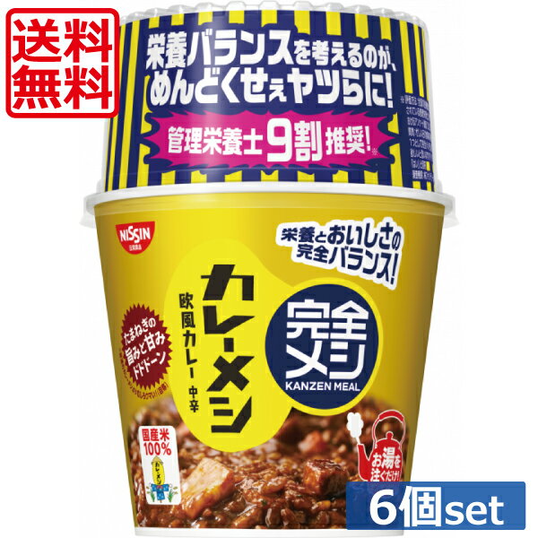 送料無料 日清食品 完全メシ カレーメシ 欧風カレー119g×1箱 【6個】