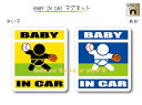 BABY IN CAR　マグネット【野球・野手バージョン】〜赤ちゃんが乗っています〜・カー用品・かわいいあかちゃんグッズ・セーフティードライブ・パパママ・守備職人