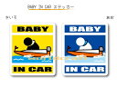 BABY IN CAR　ステッカー（シール）【モーターボート・ボートレース・競艇バージョン】〜赤ちゃんが乗っています〜・カー用品・かわいいあかちゃんグッズ・セーフティードライブ・パパママ・海だいすき