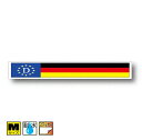 国識別記号ビークルIDステッカー バナータイプ ドイツ国旗ステッカー（シール）屋外耐候仕様 Mサイズ:3cm×20cm