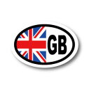 楽天ステッカー屋 わーるどくらふとイギリス国旗 GB ビークルID・国識別 ステッカー（シール）屋外耐候耐水 Sサイズ 縦5.5cm×横 8cm 楕円タイプ C-2　・Great Britain ユニオンジャック 英国 ロンドン 長持ち UVカット 海外 旅行 雑貨 車 バイク スーツケース キズ隠し ヨーロッパ グッズ おしゃれ かわいい