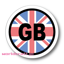Rakuten - イギリス国旗　ビークルID・国識別 ステッカー（シール）耐水 Lサイズ:直径 15cm　ユニオンジャック・円形・おしゃれ