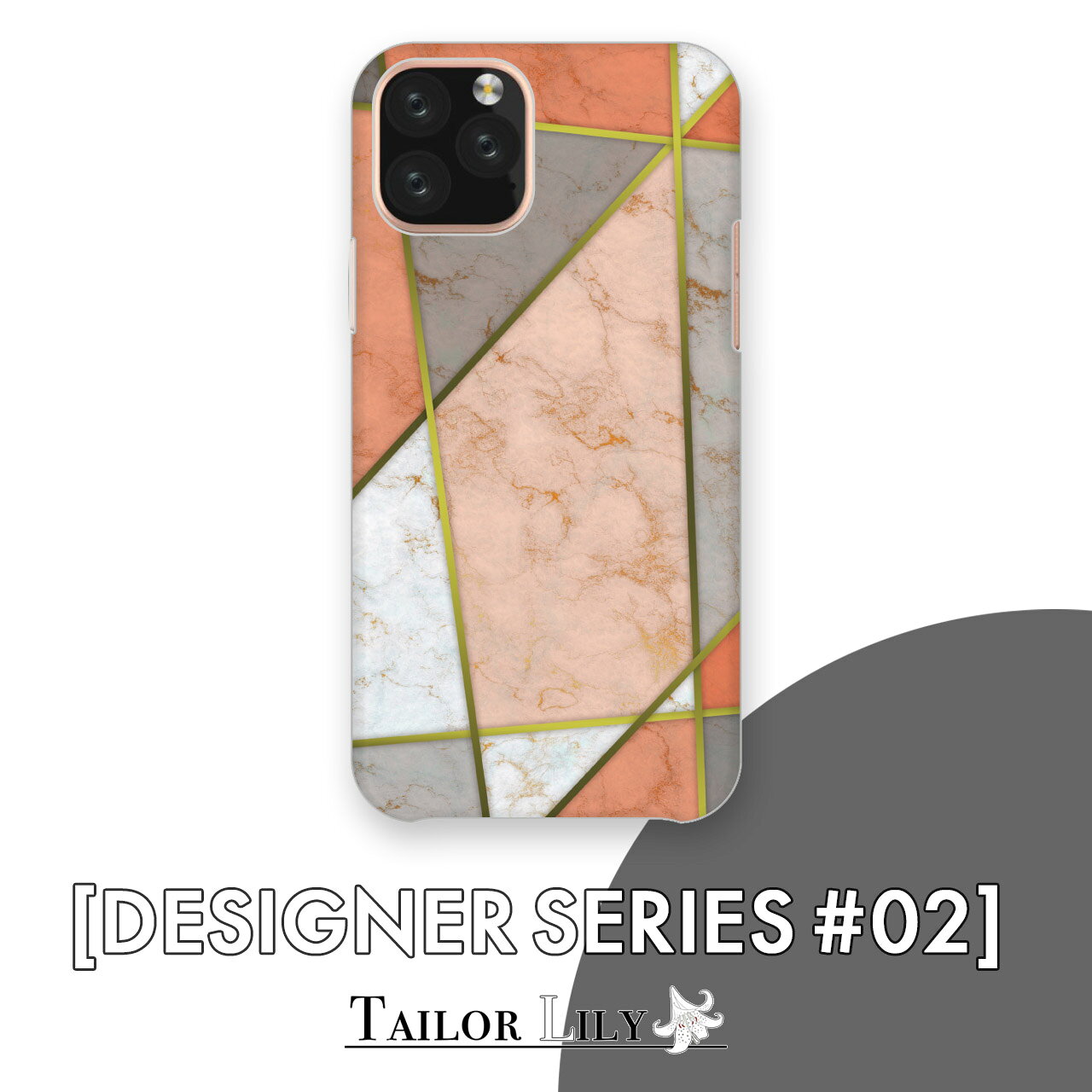 乐天商城 - 《DESIGNER SERIES #02》 [ガーネット] 全機種対応 大理石風 宝石 ジュエル 上品 大人 ハードケース おしゃれ 背面ケース 背面型 オリジナルデザイン Tailor Lily テイラーリリー iPhone Galaxy Xperia AQUOS