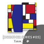 《DESIGNER SERIES #05》 [コンプレックス・ブルー] 全機種対応 60年代 モンドリアンルック ビビッド おしゃれ 手帳ケース 手帳型 オリジナルデザイン Tailor Lily テイラーリリー iPhone Galaxy Xperia AQUOS