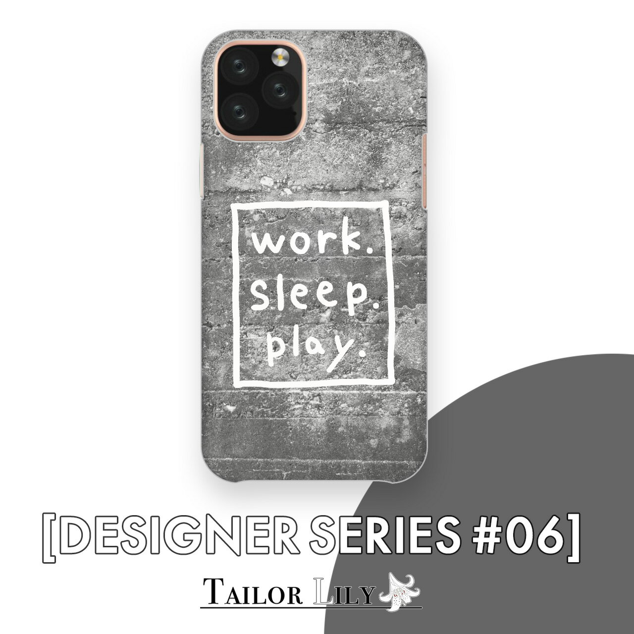 乐天商城 - 《DESIGNER SERIES #06》 [モノクロ] 全機種対応 シンプル 英語 英字 ゆるい ポップ 単色 パステルカラー クリア ハードケース おしゃれ 背面ケース 背面型 オリジナルデザイン Tailor Lily テイラーリリー iPhone Galaxy Xperia AQUOS