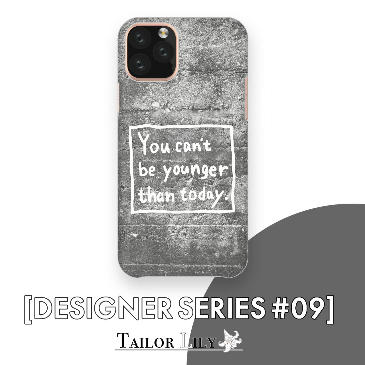 乐天商城 - 《DESIGNER SERIES #09》 [モノクロ] 全機種対応 シンプル 英語 英字 ゆるい ポップ 単色 パステルカラー クリア ハードケース おしゃれ 背面ケース 背面型 オリジナルデザイン Tailor Lily テイラーリリー iPhone Galaxy Xperia AQUOS