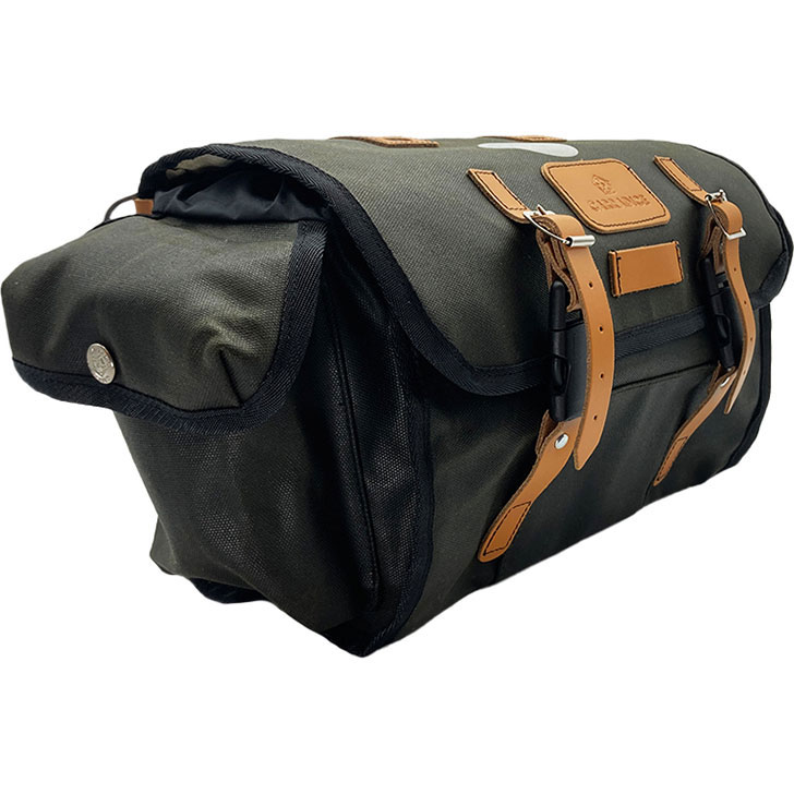 キャラダイス ワールドアドベンチャー 15L サドルバッグ グリーン/ハニー