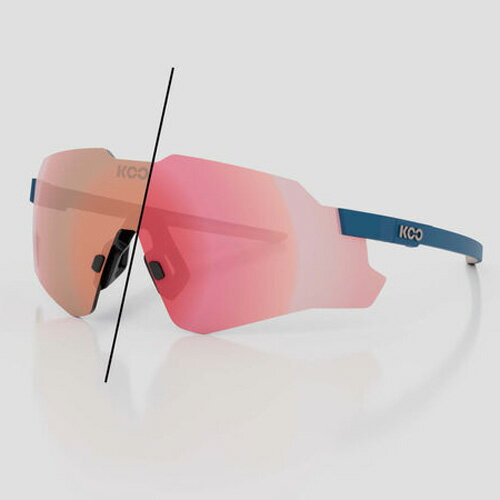 KOO(クー) NEBULA ミッドナイトブルーマット/フォトクロミックローズゴールドミラー 調光レンズ サングラス