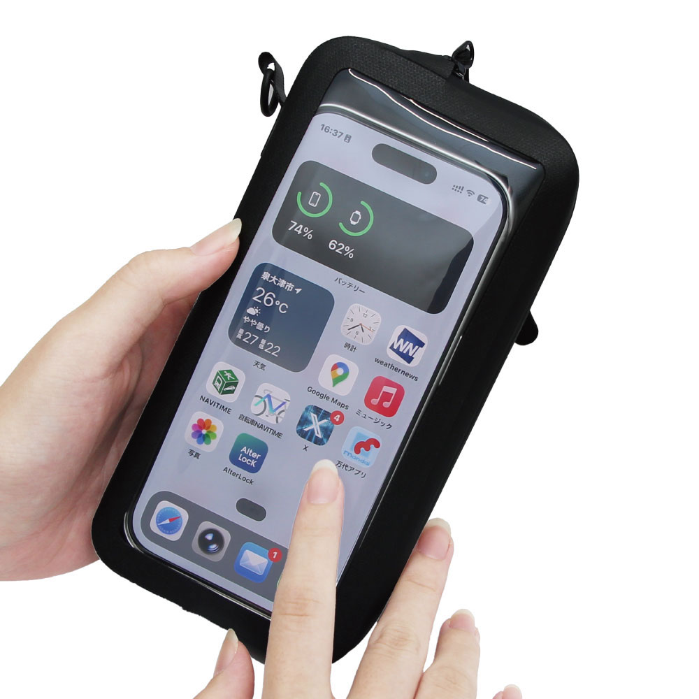 R250 防水スマートウォレットクリア SL ブラック