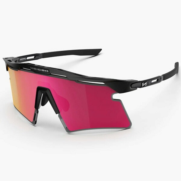 シーコンスポーツ AEROSHADE 2.0 TITANIUM マットブラック/マルチミラーサンバースト+ピンク サングラス(4.0)