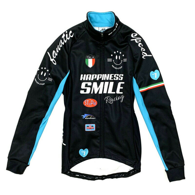 セブンイタリア Racing Smile Lady Jacket ブラック/グリーン レディース