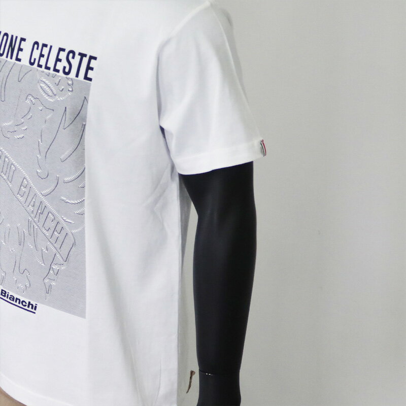 ビアンキイーグルフロントプリントTシャツホワイト