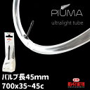 バルビエリ NXT PIUMA TPUチューブ グラベル バルブ長45mm 700x35〜45 仏式 ホワイト