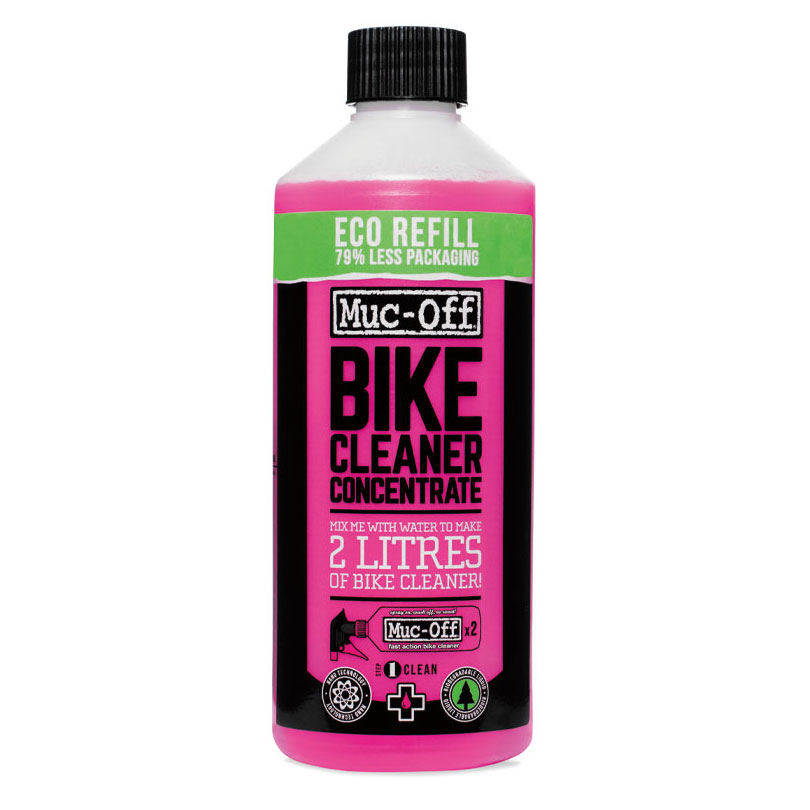 マックオフ BIKECLEANER CONCENTRATE 500ML BOTTLEバイク クリーナー コンセントレートが詰め替え可能なボトルになりました。この HDPE ボトルはより広範囲かつ簡単にリサイクル可能で、埋め立て地に送られるプラスチックの量を減らすのに役立ちます。ボトルは再利用可能です。水を加えるだけで、自転車またはバイク用の 2 リットルの Nano Tech Bike Cleaner ができあがります。配送方法についてこちらの商品は、配送の際に航空便の使用が出来ません。北海道、沖縄、離島へ配送する場合は通常よりも4〜5日程度余分に時間がかかります。天候等により前後する場合もあります。商品のカラー・サイズについて商品のカラーはディスプレイの種類等により、実物と異なって見える場合がございます。掲載商品の仕様、ロゴ等のデザインは改良のため、変更される場合がございます。また、メーカーが発表していない寸法や個人的なフィット感についてはお答えいたしかねます。あらかじめご了承ください。沖縄県への送料について 沖縄県への発送に送料無料は適用されません。購入金額に関わらず1,650円（税込）が通常送料に別途加算されます。