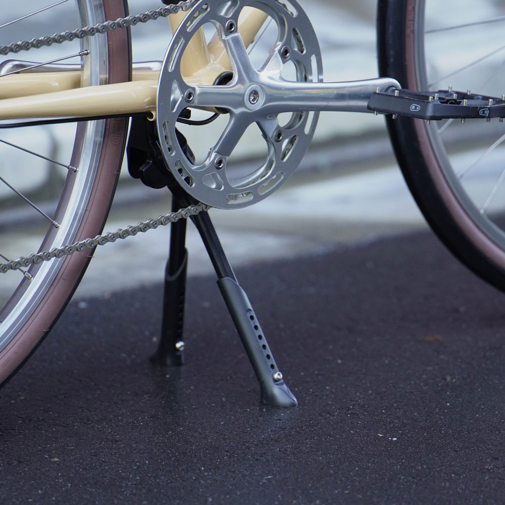 サイクルデザイン アルミセンターマウントダブルレッグ ブラック キックスタンド