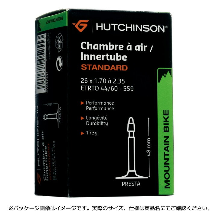 ハッチンソン スタンダード チューブ 700×25-30 ブラックバルブ 仏式(80mm) (8070-CV658091)