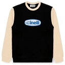 チネリ CREWNECK OVAL ブラック&ホワイト