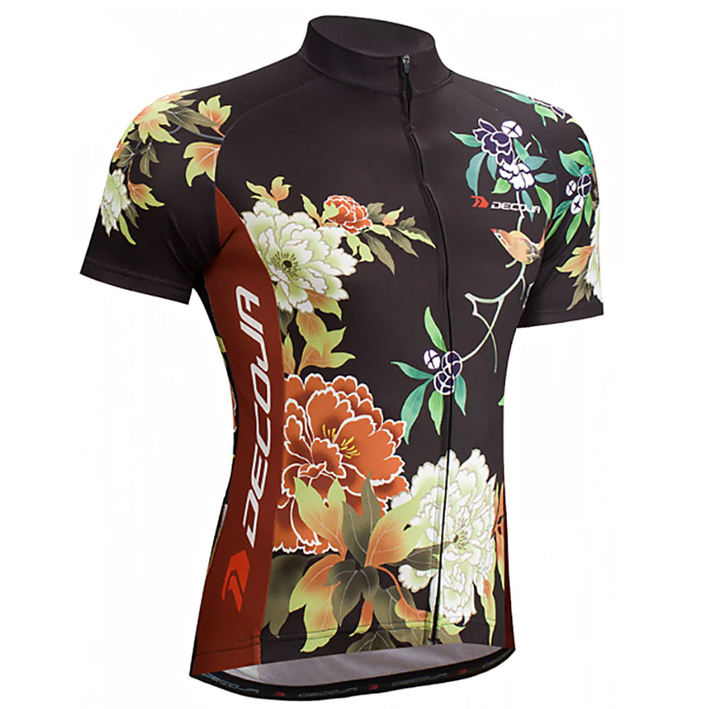 DECOJA(デコジャ) サイクルジャージ 半袖 花鳥 和柄