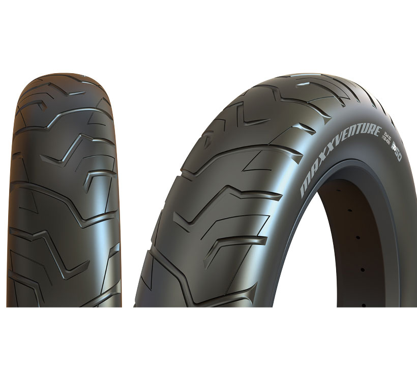 モーターサイクル用タイヤ『MaxxVenture』の20×4.0インチのファットタイヤ仕様です舗装路はもちろん、未舗装路でも安定したグリップ力を発揮し、各種移動からアドベンチャーライドまで幅広く対応可能です。耐パンク性能を備えたスチールビード構造により、高い耐久性と信頼性を実現。ワイドなプロファイルが走行安定性を高め、快適な乗り心地を提供します。商品のカラー・サイズについて商品のカラーはディスプレイの種類等により、実物と異なって見える場合がございます。掲載商品の仕様、ロゴ等のデザインは改良のため、変更される場合がございます。また、メーカーが発表していない寸法や個人的なフィット感についてはお答えいたしかねます。あらかじめご了承ください。沖縄県への送料について 沖縄県への発送に送料無料は適用されません。購入金額に関わらず1,650円（税込）が通常送料に別途加算されます。