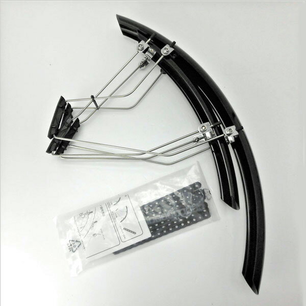 Mud Flap, Fender - フォース フェンダーセット クロスバイク用 ブラック