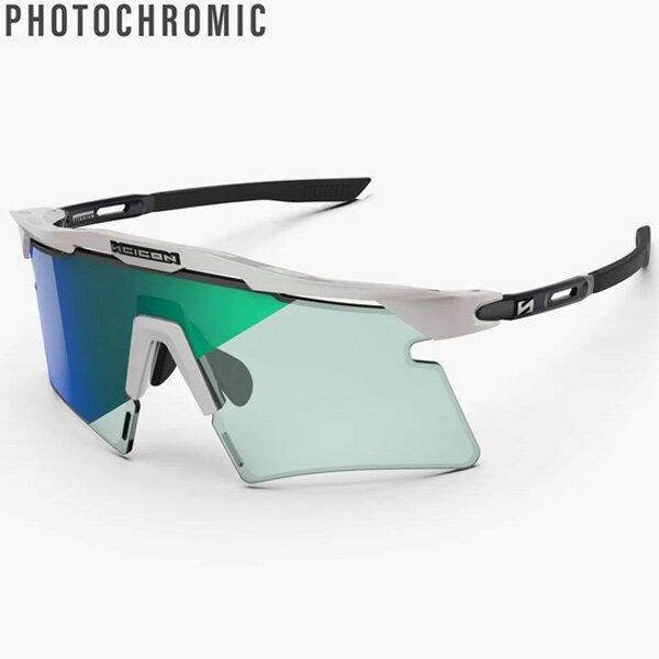 Tennis - シーコンスポーツ AEROSHADE 2.0 TITANIUM ホワイトメタルマット/フォトクロミックブルーグリーン 調光レンズ サングラス